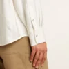 Camisas oversize para hombre en blanco desgastado con rayas verticales