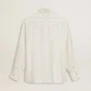 Camisas oversize para hombre en blanco desgastado con rayas verticales