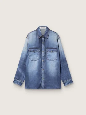Camisas oversize para mujer con efecto denim desgastado