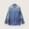 Camisas oversize para mujer con efecto denim desgastado