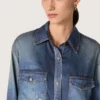 Camisas oversize para mujer con efecto denim desgastado