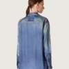 Camisas oversize para mujer con efecto denim desgastado