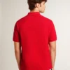 Camisas para hombre en piqué de algodón rojo