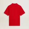 Camisas para hombre en piqué de algodón rojo