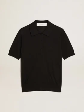 Camisas para mujer en lana merino negra
