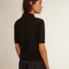 Camisas para mujer en lana merino negra