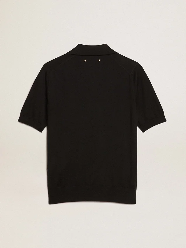Camisas para mujer en lana merino negra