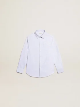 Camisas para niños con rayas azul claro
