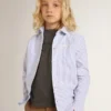 Camisas para niños con rayas azul claro