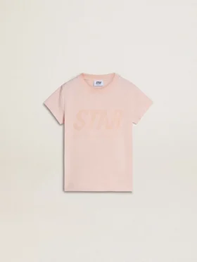 Camisas rosas para niñas con estampado rosa en el frente