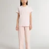 Camisas rosas para niñas con estampado rosa en el frente