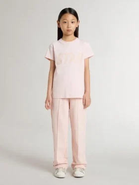 Camisas rosas para niñas con estampado rosa en el frente
