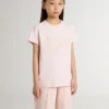 Camisas rosas para niñas con estampado rosa en el frente