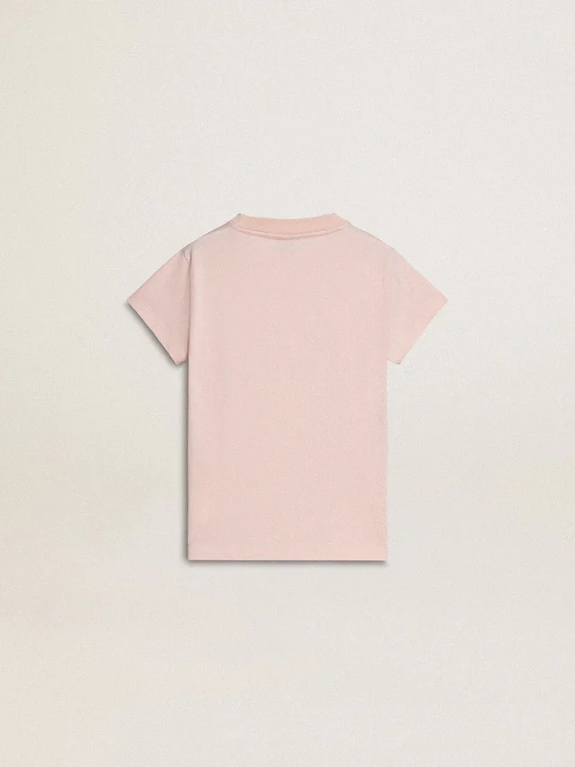 Camisas rosas para niñas con estampado rosa en el frente