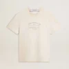 Camiseta blanca de estilo vintage para hombre con estampado en el frente
