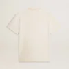 Camiseta blanca de estilo vintage para hombre con estampado en el frente