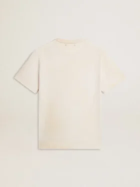 Camiseta blanca de estilo vintage para hombre con estampado en el frente