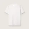 Camiseta blanca para mujer con cristales cabujón