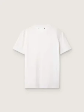Camiseta blanca para mujer con cristales cabujón