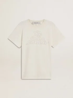Camiseta blanca para mujer con estampado en el frente