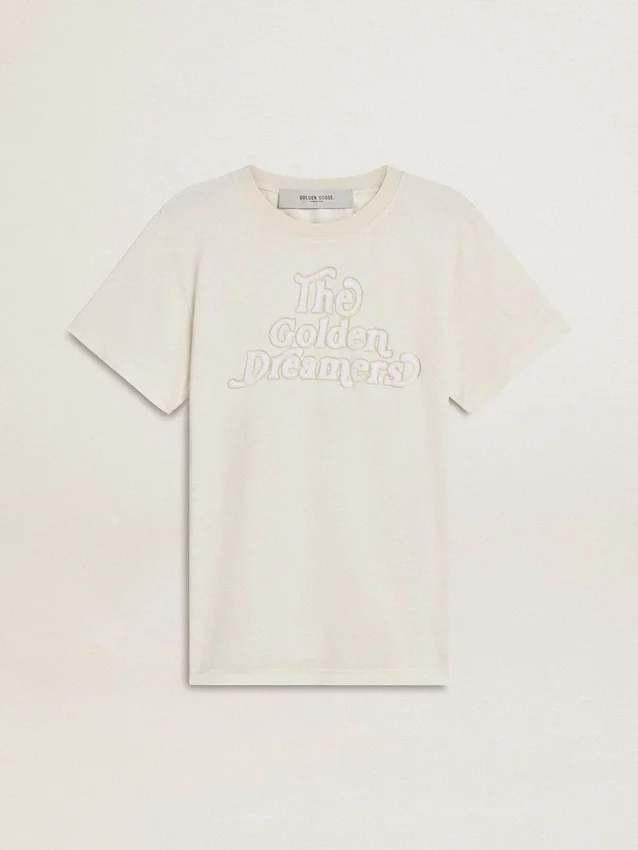 Camiseta blanca para mujer con estampado en el frente