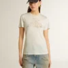 Camiseta blanca para mujer con estampado en el frente