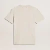 Camiseta blanca para mujer con estampado floral