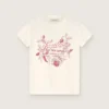 Camiseta de algodón blanca para niños con estampado «Frutteria Golden»