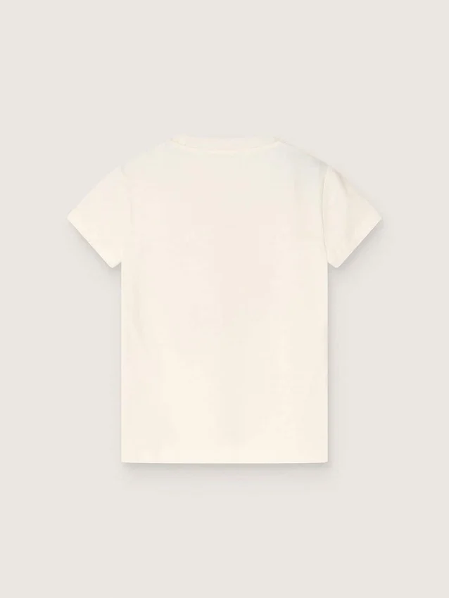 Camiseta de algodón blanca para niños con estampado «Frutteria Golden»