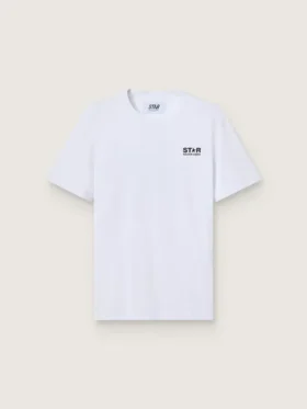 Camiseta de la colección Star Collection con logotipo y estrella negros en contraste