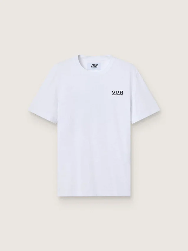 Camiseta de la colección Star Collection con logotipo y estrella negros en contraste