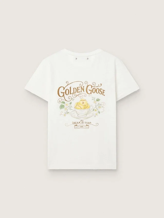 Camiseta de mujer con estampado en la espalda