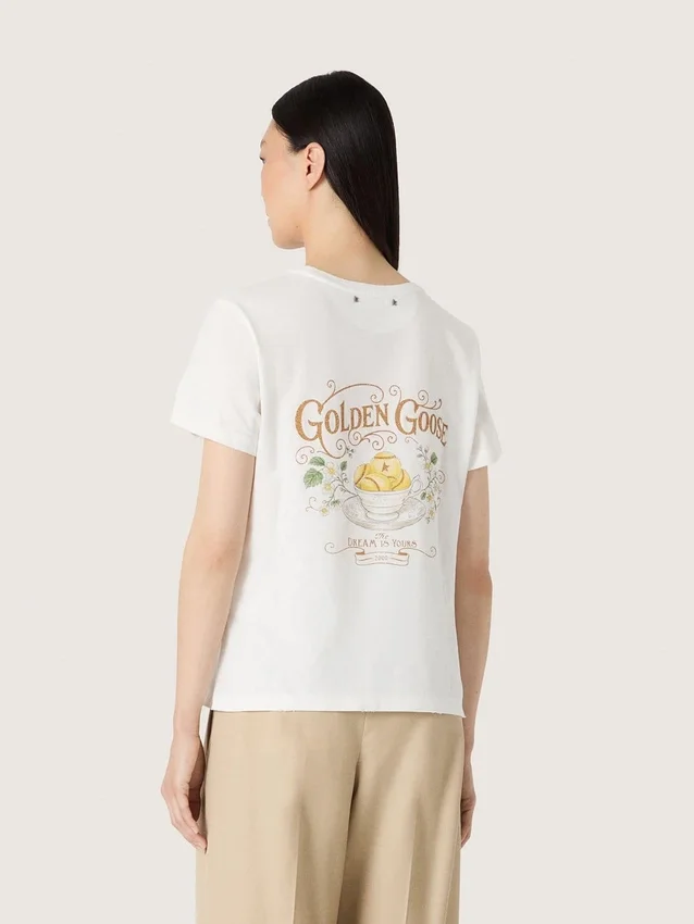 Camiseta de mujer con estampado en la espalda