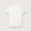 Camiseta de mujer de corte ajustado con efecto desgastado en blanco