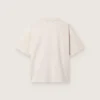 Camiseta de mujer en jersey de algodón blanco con estampado de estrellas