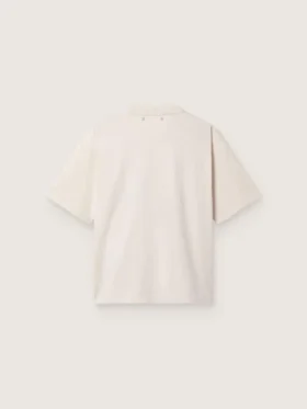 Camiseta de mujer en jersey de algodón blanco con estampado de estrellas