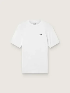 Camiseta deportiva blanca de corte ajustado para hombre