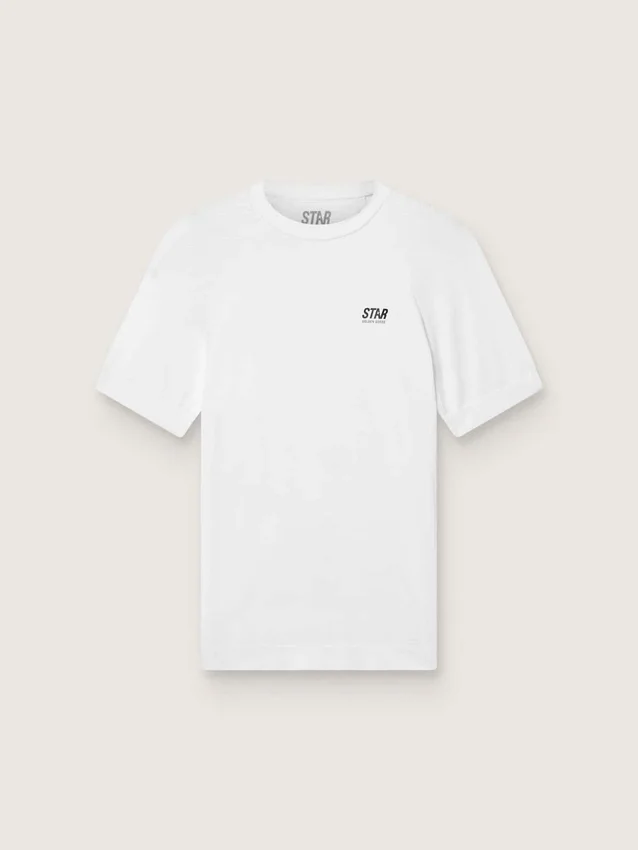 Camiseta deportiva blanca de corte ajustado para hombre