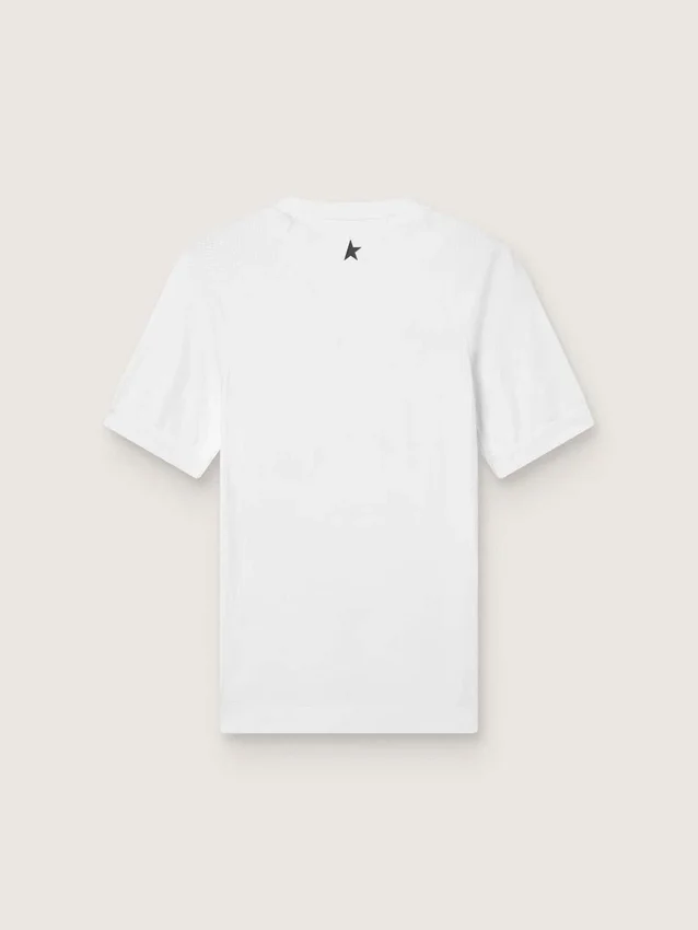 Camiseta deportiva blanca de corte ajustado para hombre