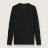 Camiseta deportiva de manga larga negra para hombre