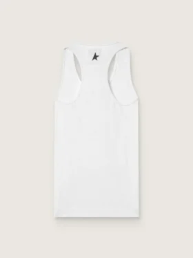 Camiseta deportiva sin mangas blanca para mujer