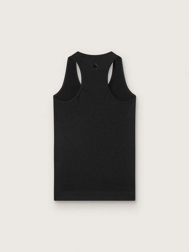 Camiseta deportiva sin mangas negra para mujer