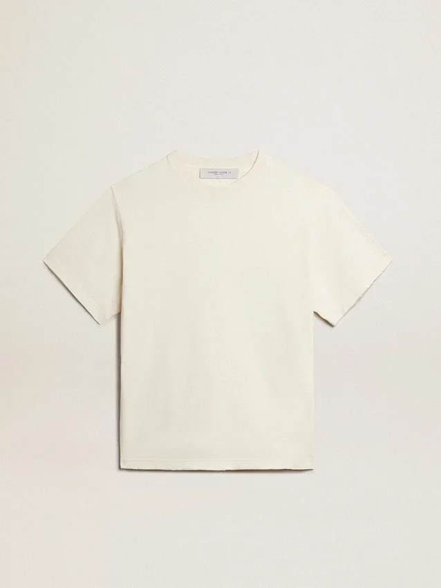 Camiseta en blanco envejecido con logotipo invertido en la espalda - Jersey Capsule