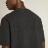 Camiseta en negro lavado con logotipo invertido en la espalda - Jersey Capsule