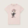 Camiseta Journey para niñas en jersey de algodón rosa con estampado digital de la mascota
