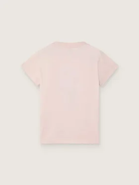 Camiseta Journey para niñas en jersey de algodón rosa con estampado digital de la mascota