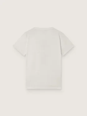 Camiseta Journey para niños en jersey de algodón blanco con estampado digital de la mascota