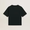 Camiseta negra para mujer con cristales