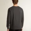 Camiseta para hombre de algodón color antracita con estampado en el pecho