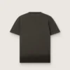 Camiseta para hombre de jersey de algodón antracita con corazón perforado